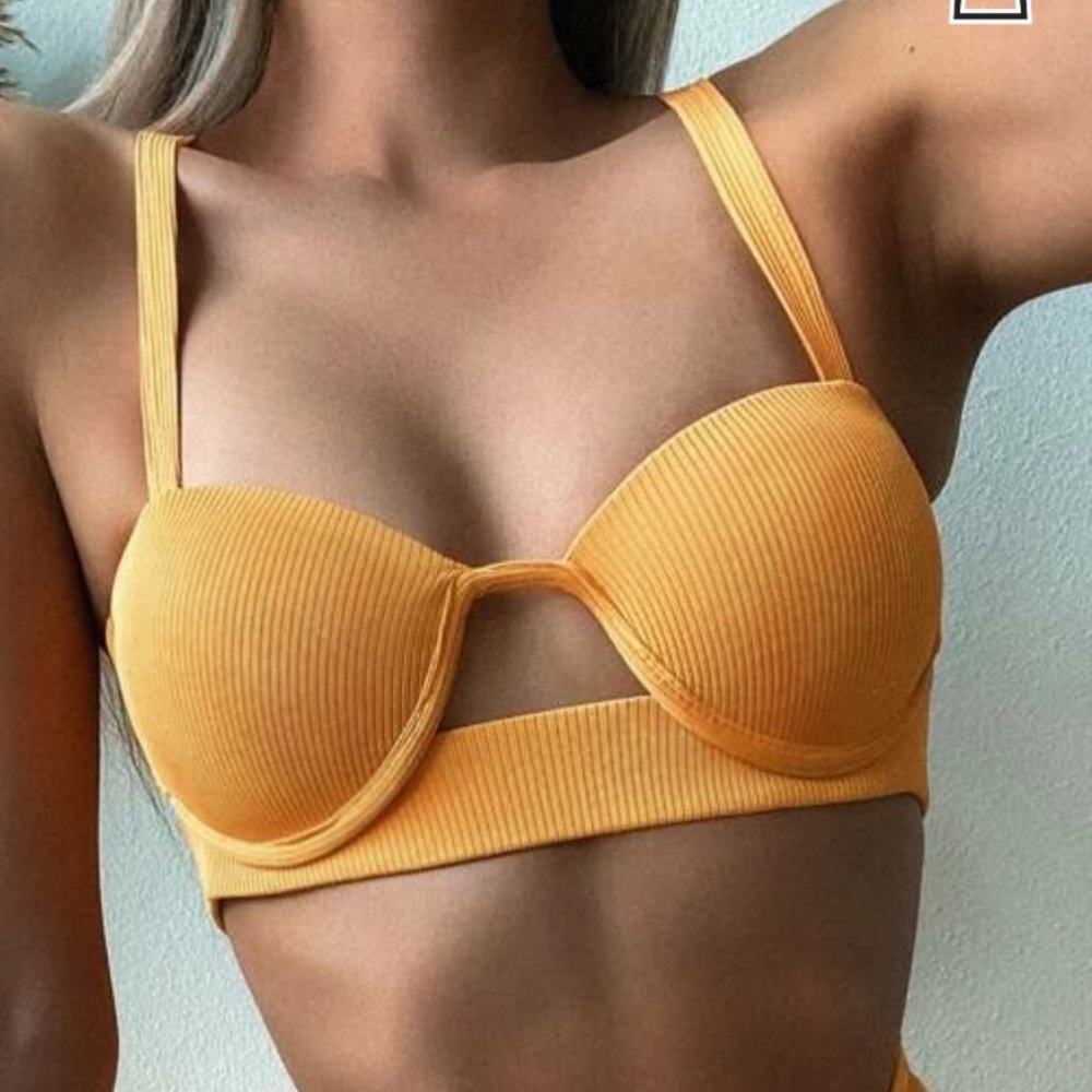 Yellow bikini top